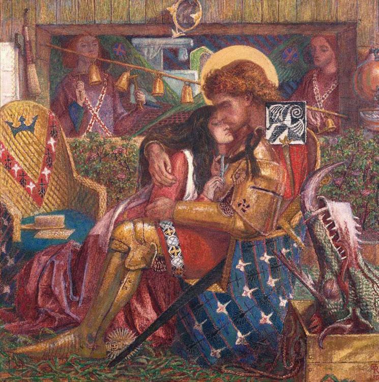 Dante Gabriel Rossetti The Weding of St George and the Princess Sabra (mk28) Sweden oil painting art